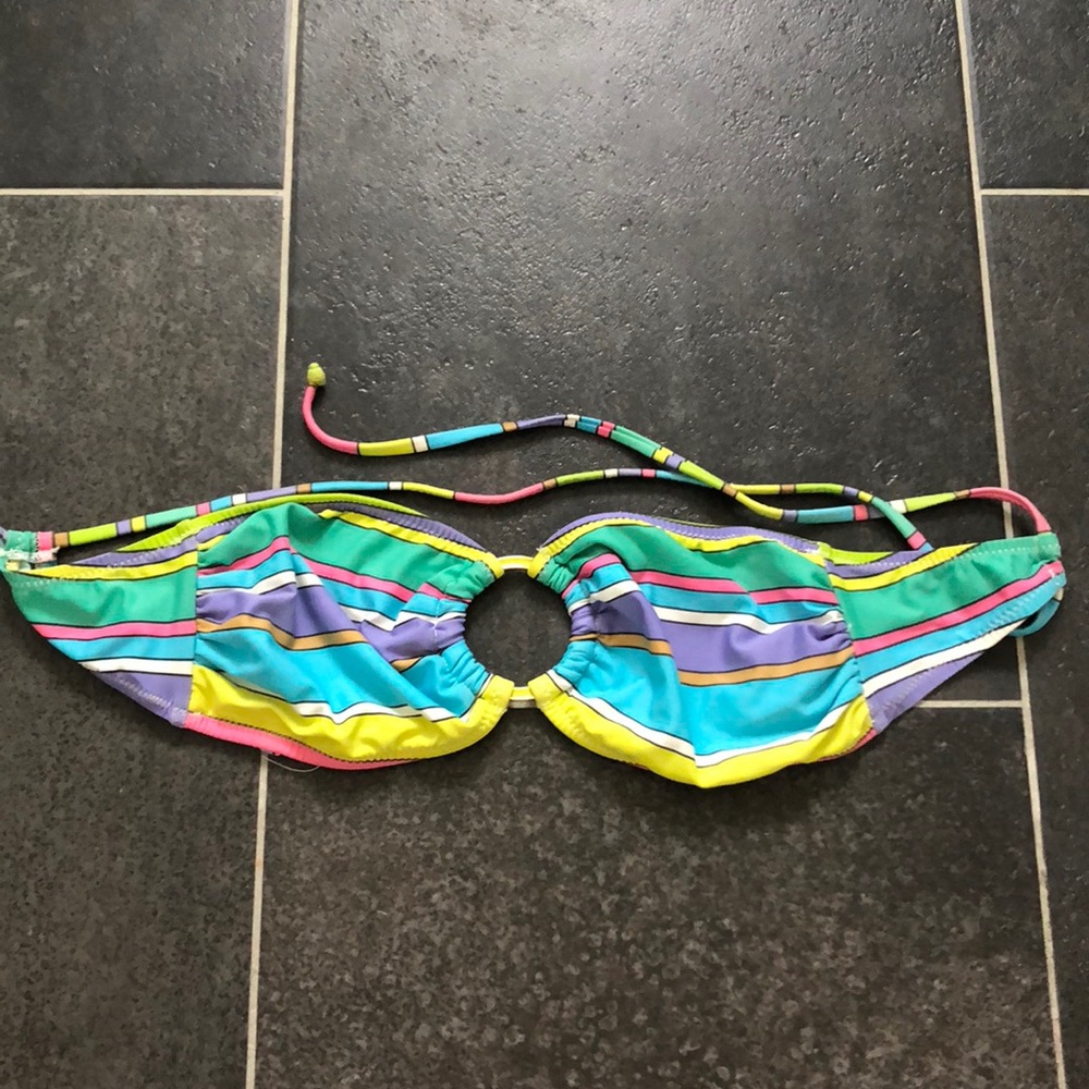 Retro tube top bikini top